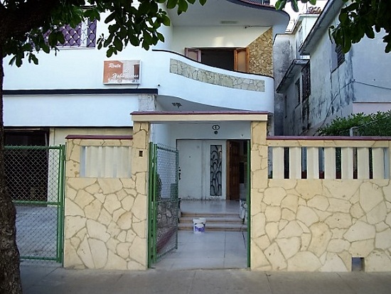 'House front' Casas particulares are an alternative to hotels in Cuba.